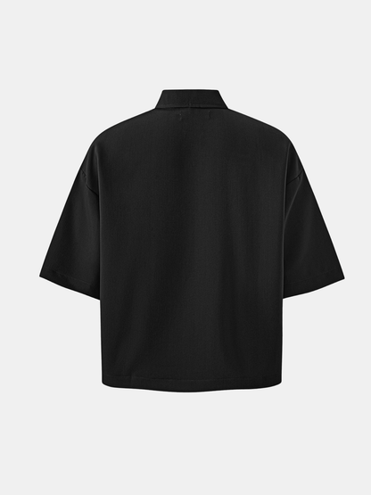 Boxy V-Neck Polo