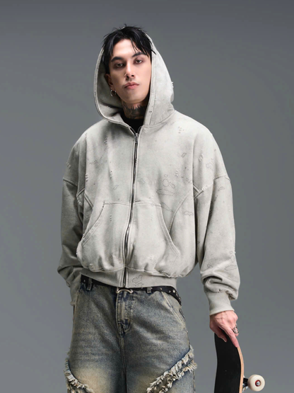 Concrete Muted Grey Hoodie