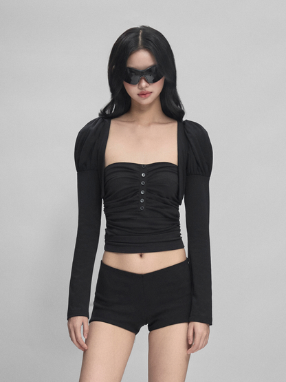 Ashley Gather Puff Top