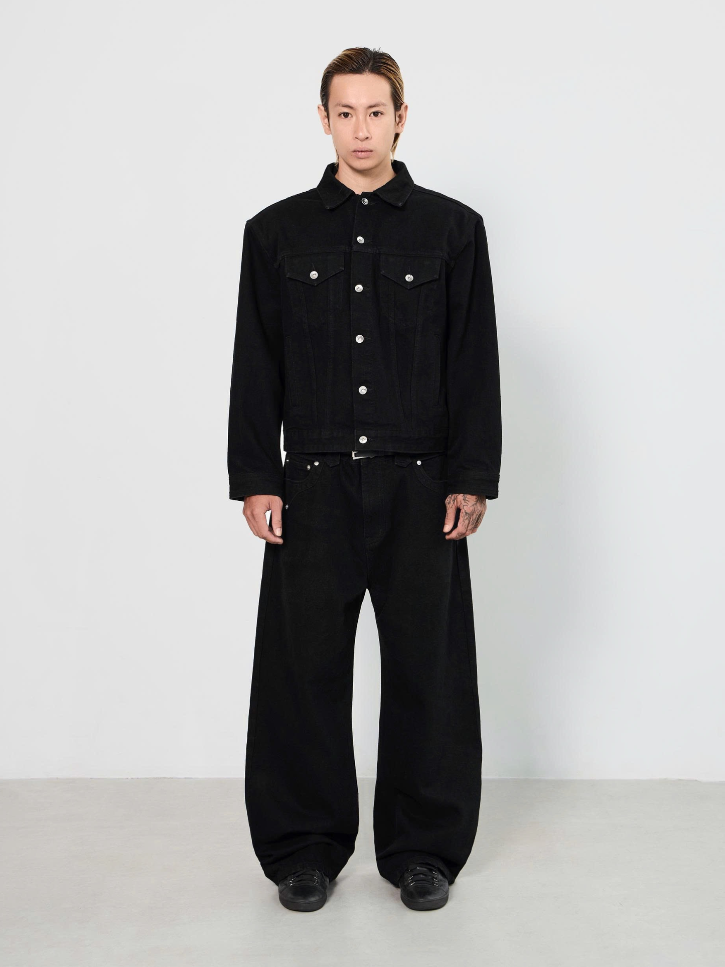 Night City Shoulder Pad Denim Jacket