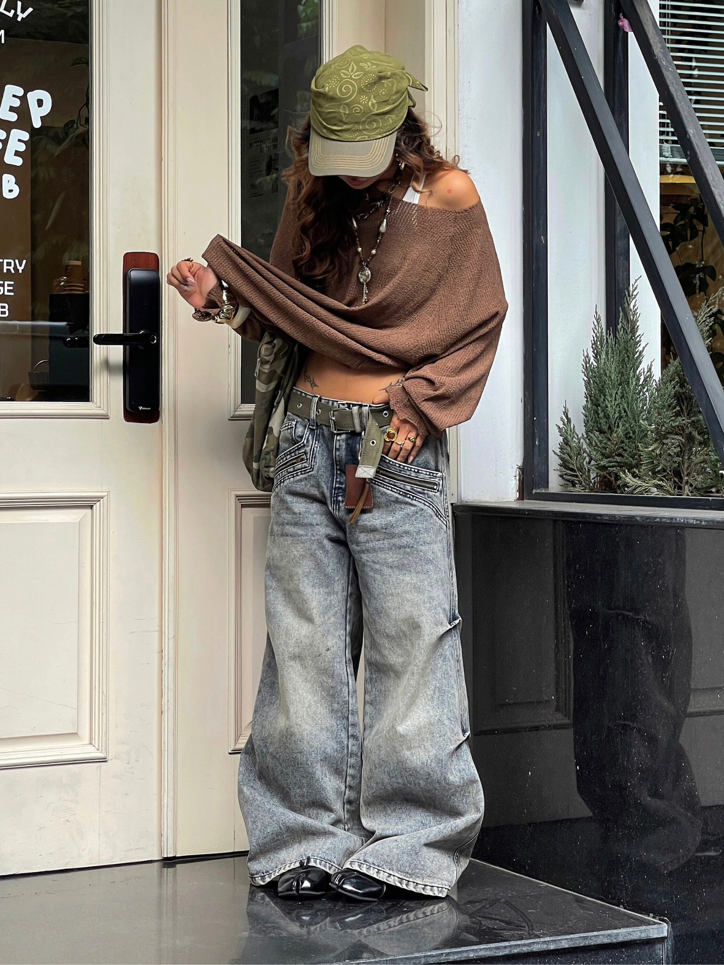 Crepo Denim Pants