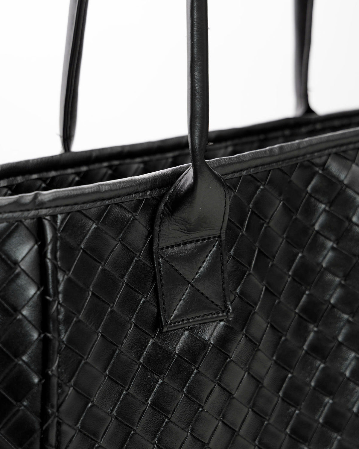 Faux Woven Leather Bag