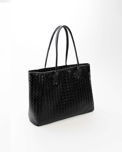Faux Woven Leather Bag