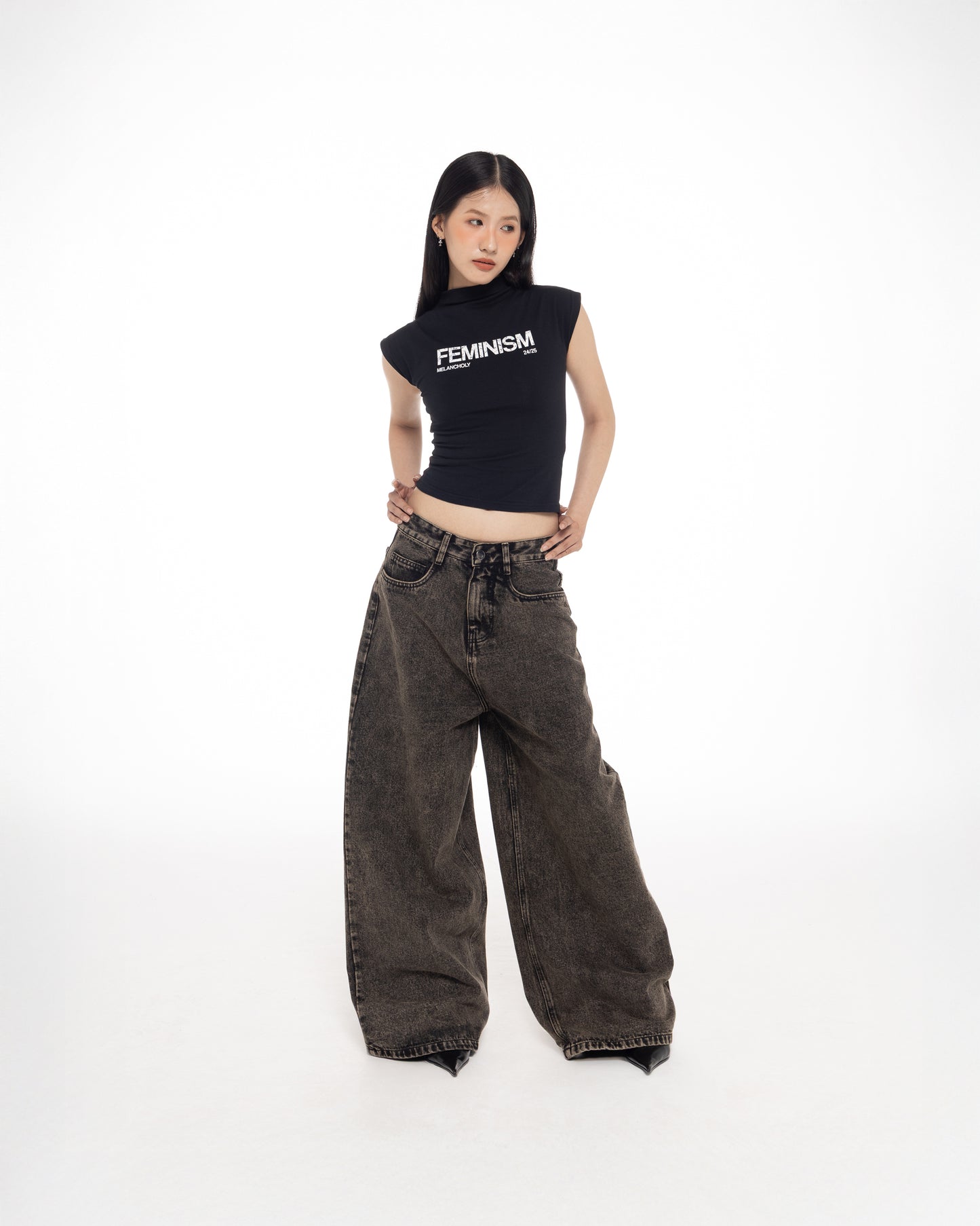 MELANCHOLY DAZEL DENIM PANTS (GREY)