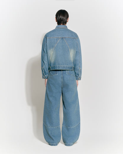 Loose Fit Vintage Wash Jeans