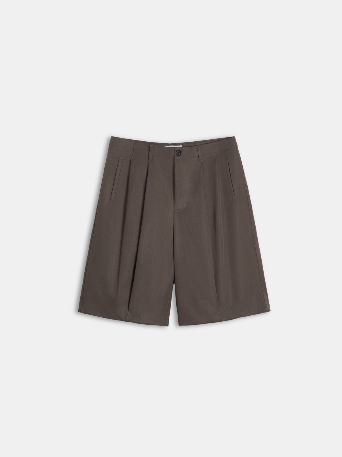 Wide Leg Khaki Shorts