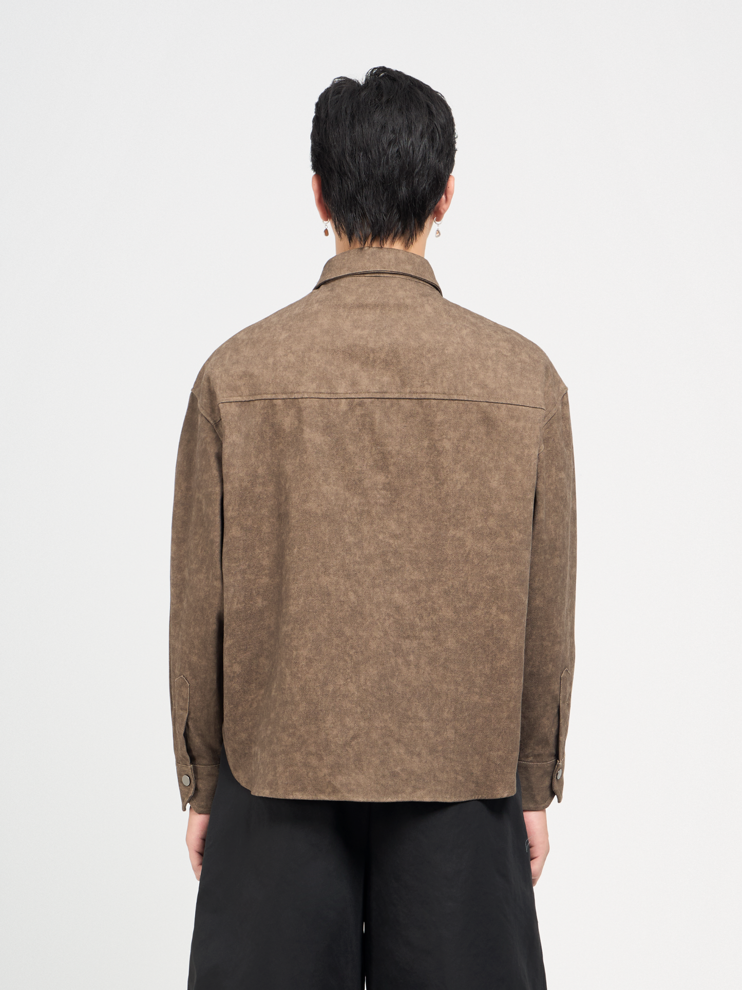 Bleach Effect Oversized Shirt