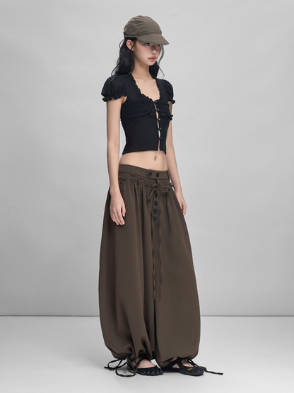 Kaelis Ruched Balloon Pants