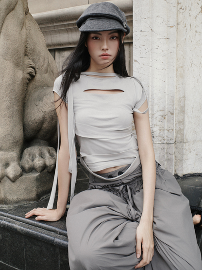Graped Strap T-Shirt