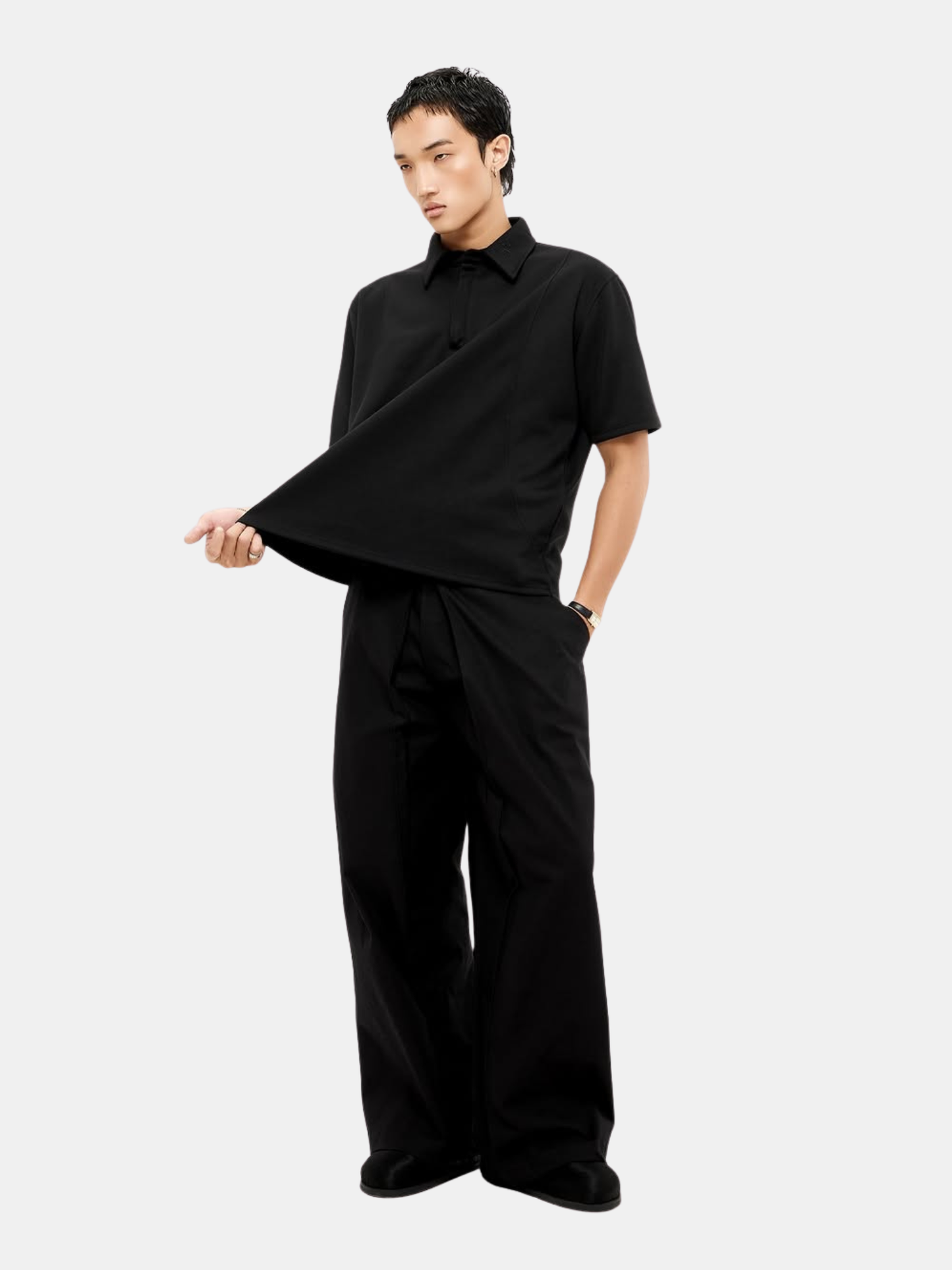 Big Pleat Kaki Pants
