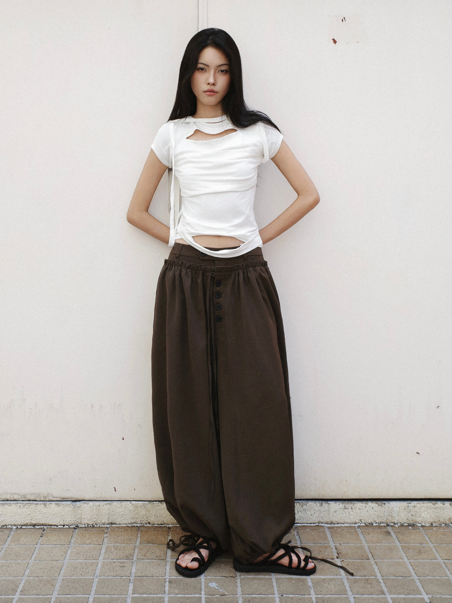 Kaelis Ruched Balloon Pants