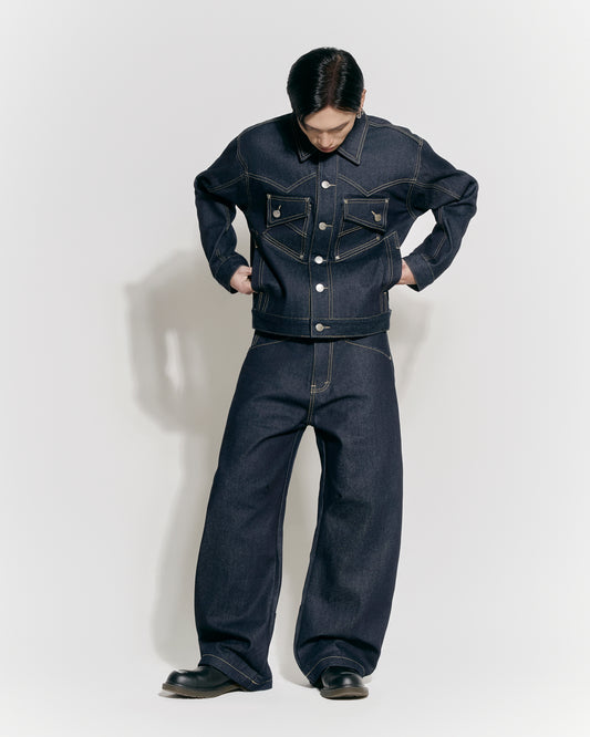 Boxy Raw Denim Jacket
