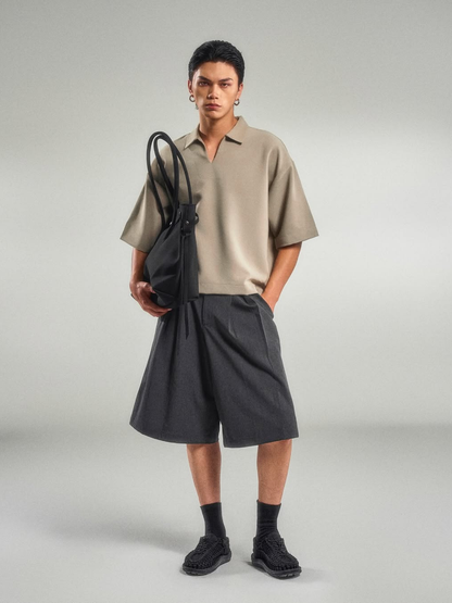 Pleated Baggy Short