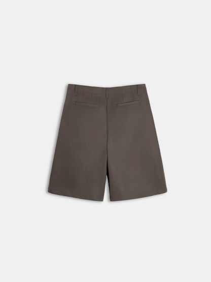 Wide Leg Khaki Shorts