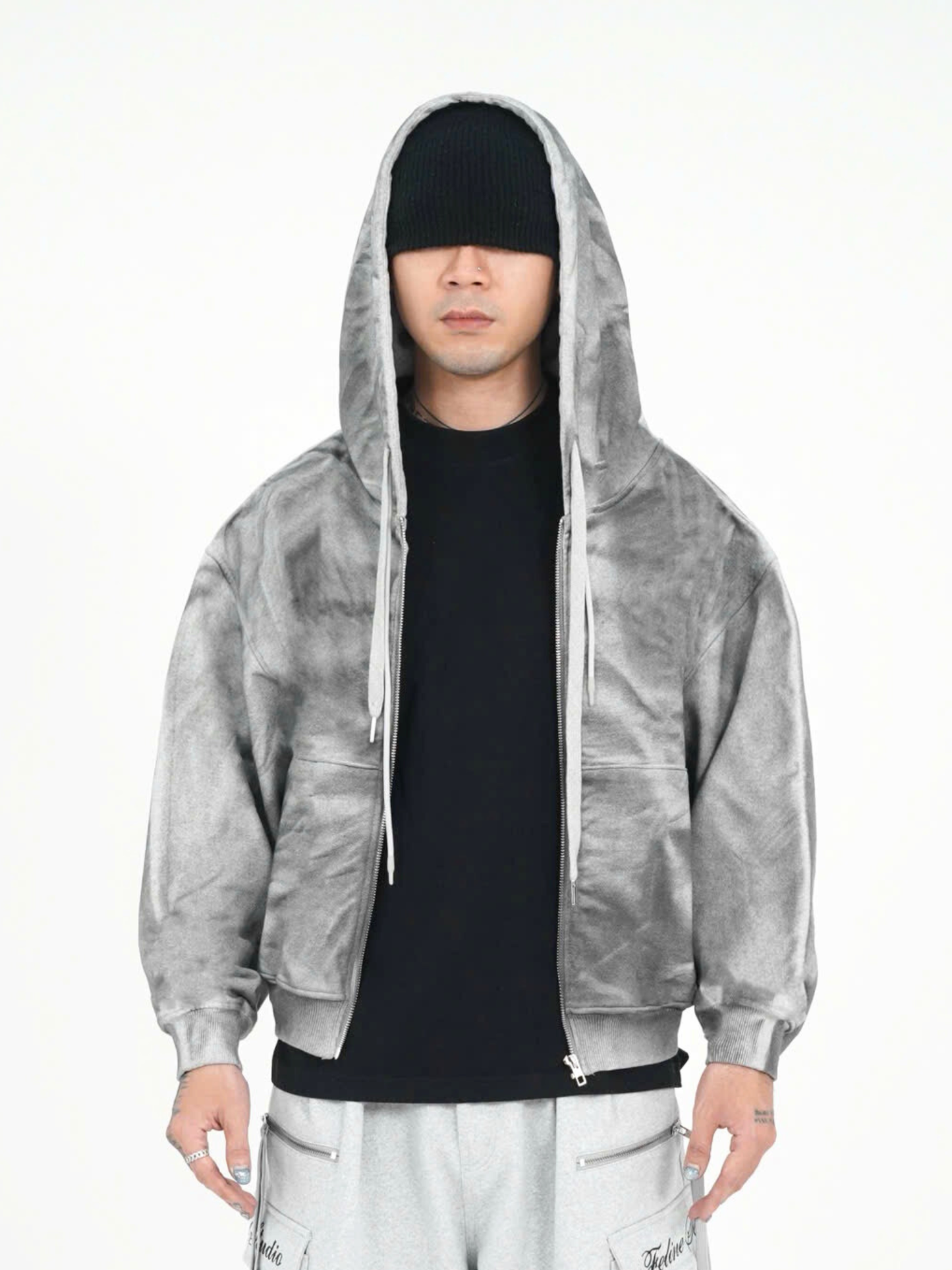 Dirty Grey Wash Hoodie