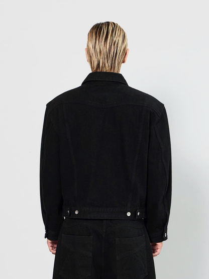 Night City Shoulder Pad Denim Jacket