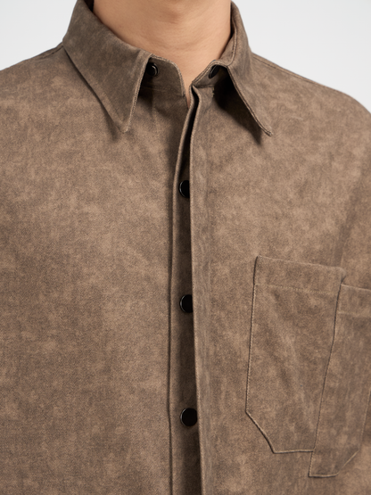 Bleach Effect Oversized Shirt