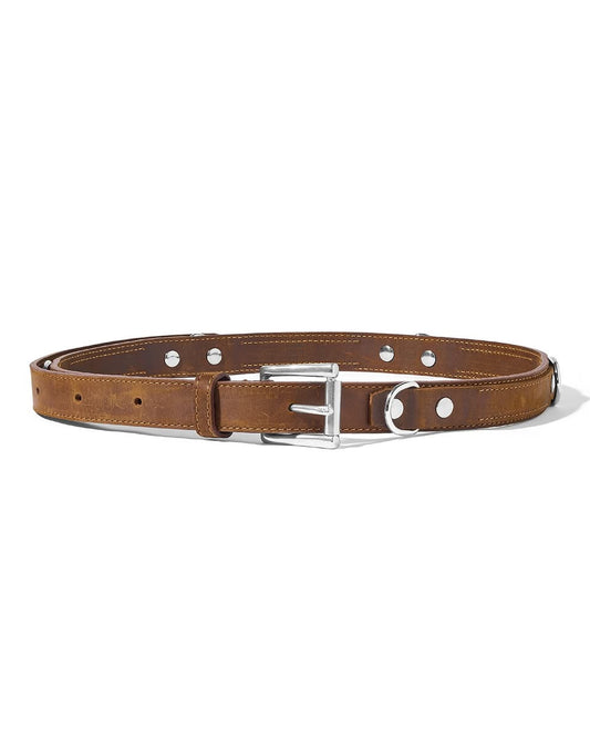 D Rings Leather Belt