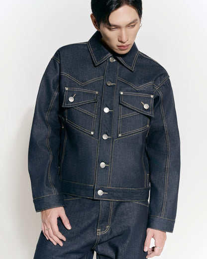Boxy Raw Denim Jacket