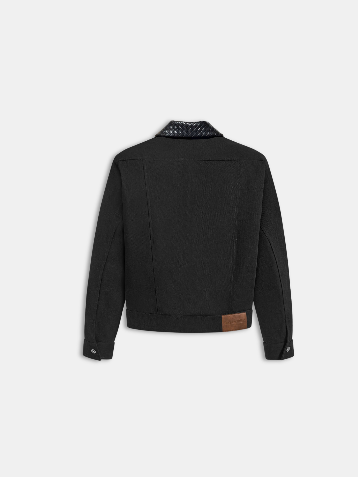Pattern Zip-up Khaki Jacket