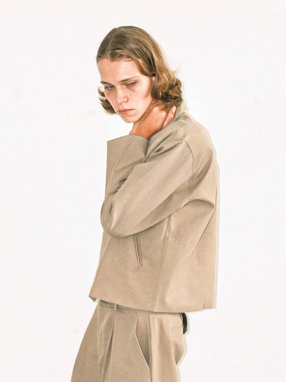 Harmony Khaki Crop Jacket