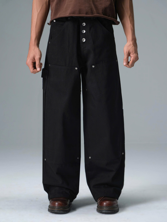 Rivets Dknee Raw Denim Pants