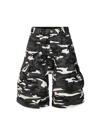 Plissé Camo Short