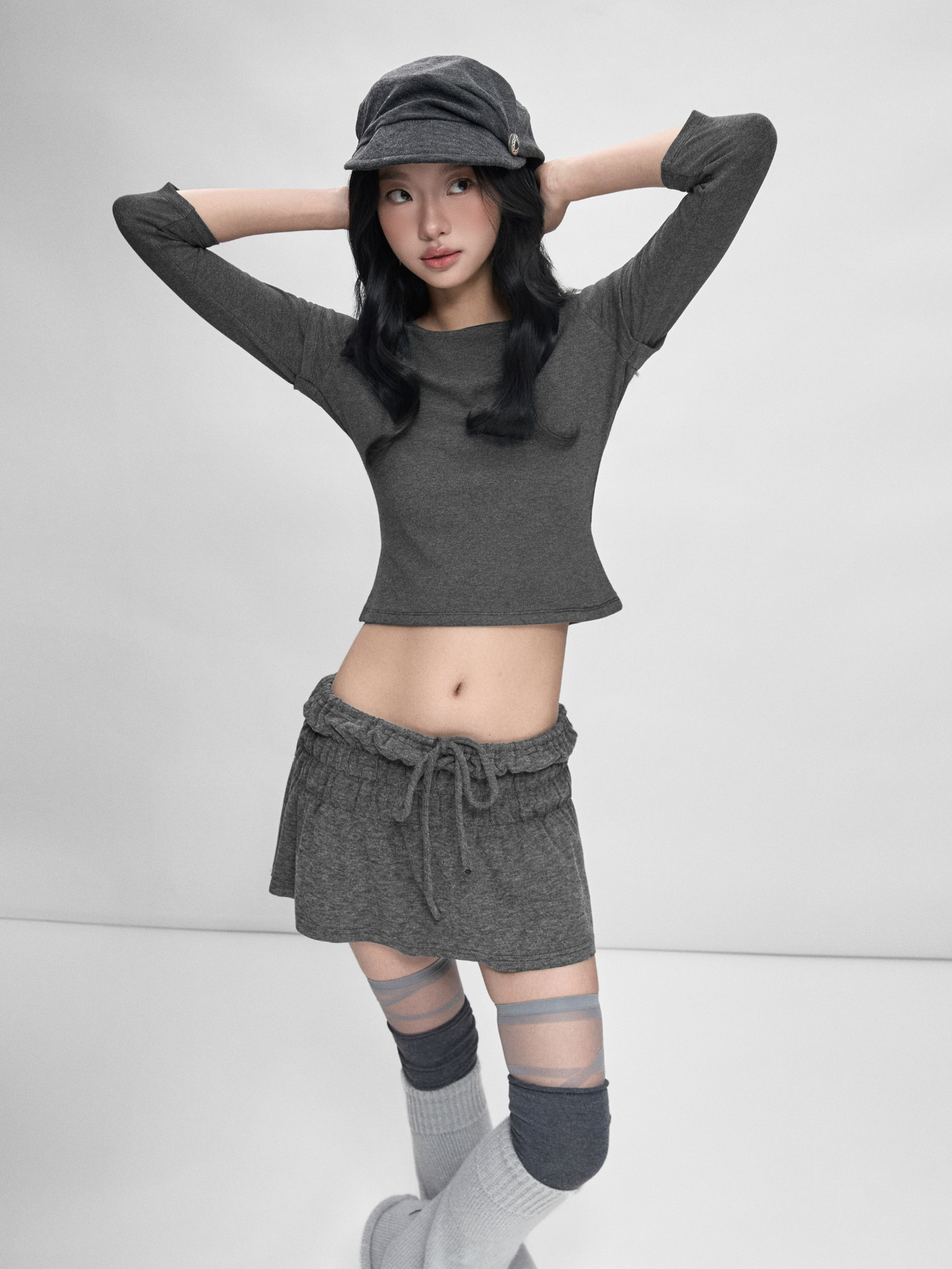 Grayish Layer Fitted Tee