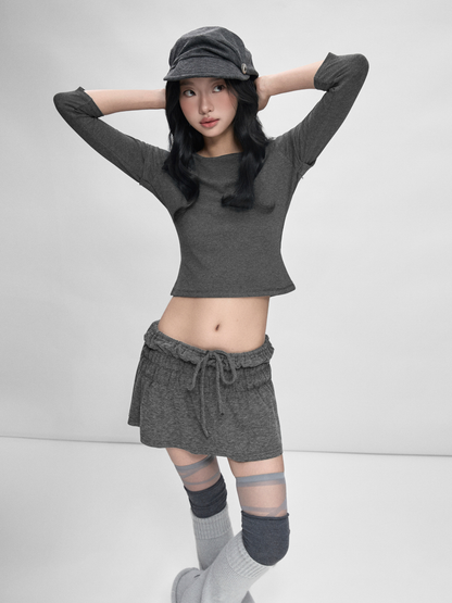 Grayish Layer Fitted Tee
