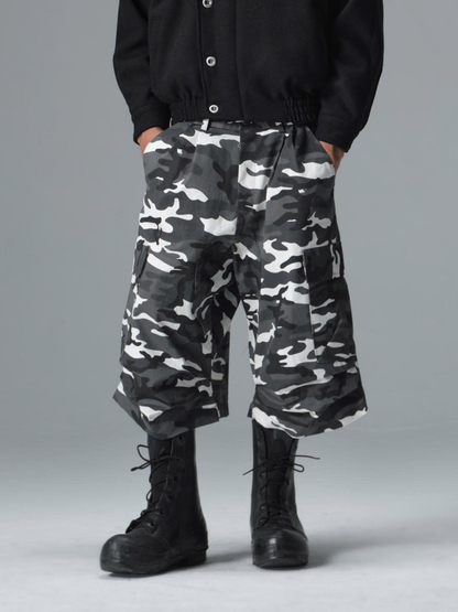 Plissé Camo Short