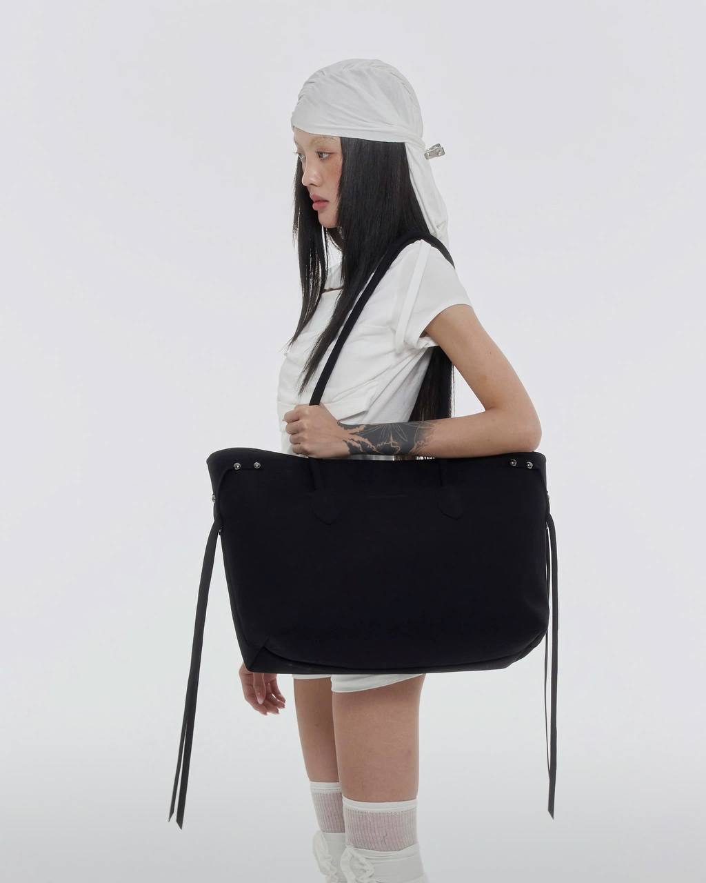 Laces Faux Suede Tote