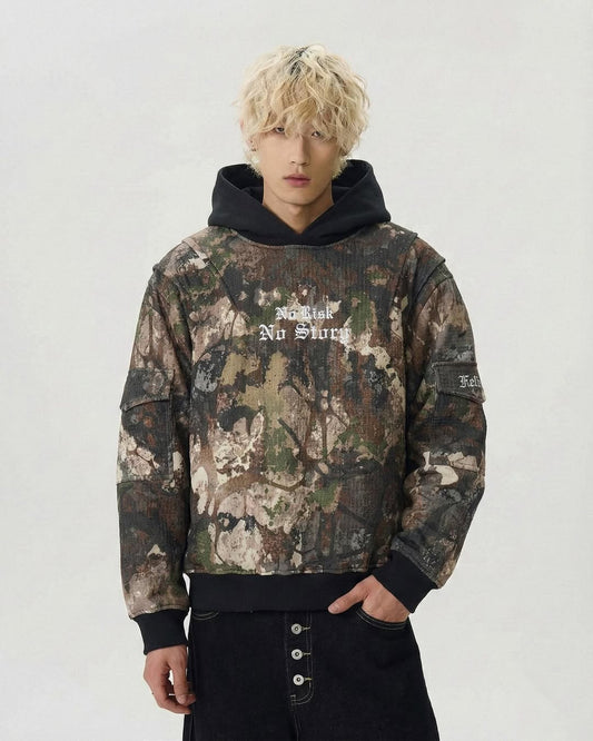 "NRNS" Camo Sweatshirt with Hood