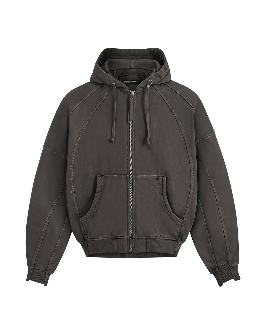 Spliced Washed Hoodie
