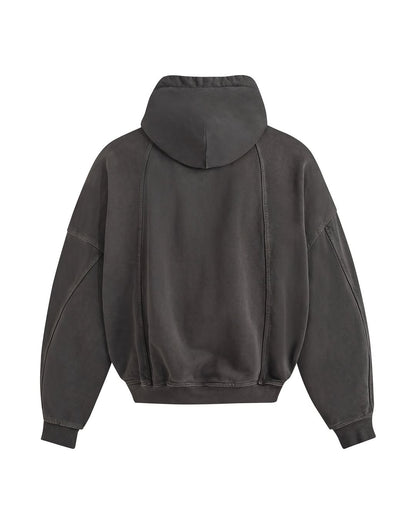 Spliced Washed Hoodie