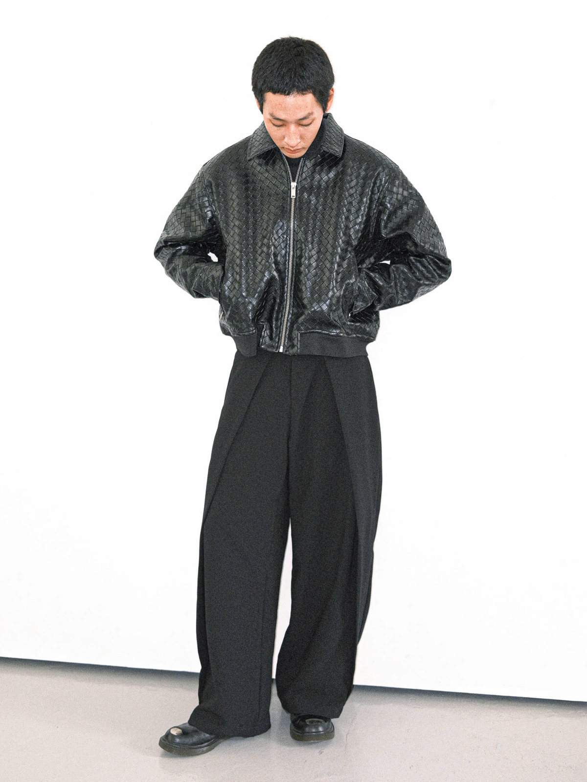 Button Pleated Trouser