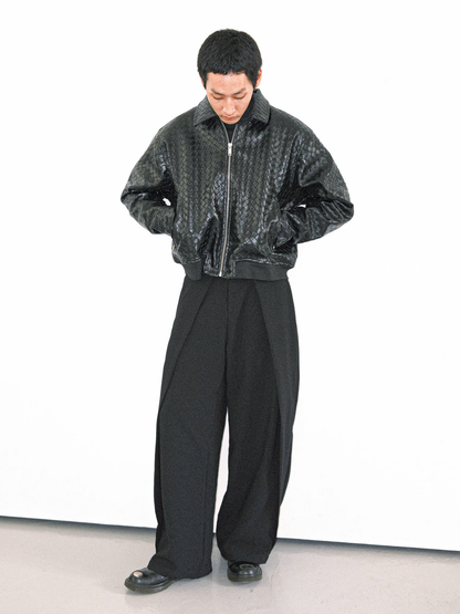 Button Pleated Trouser