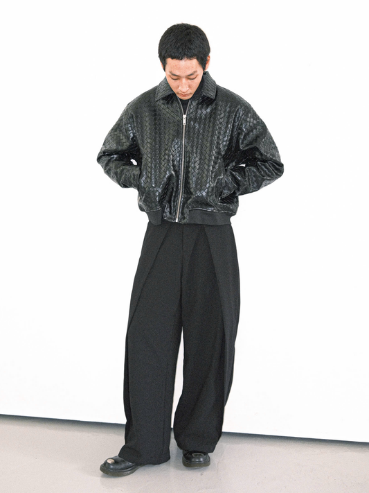 Button Pleated Trouser
