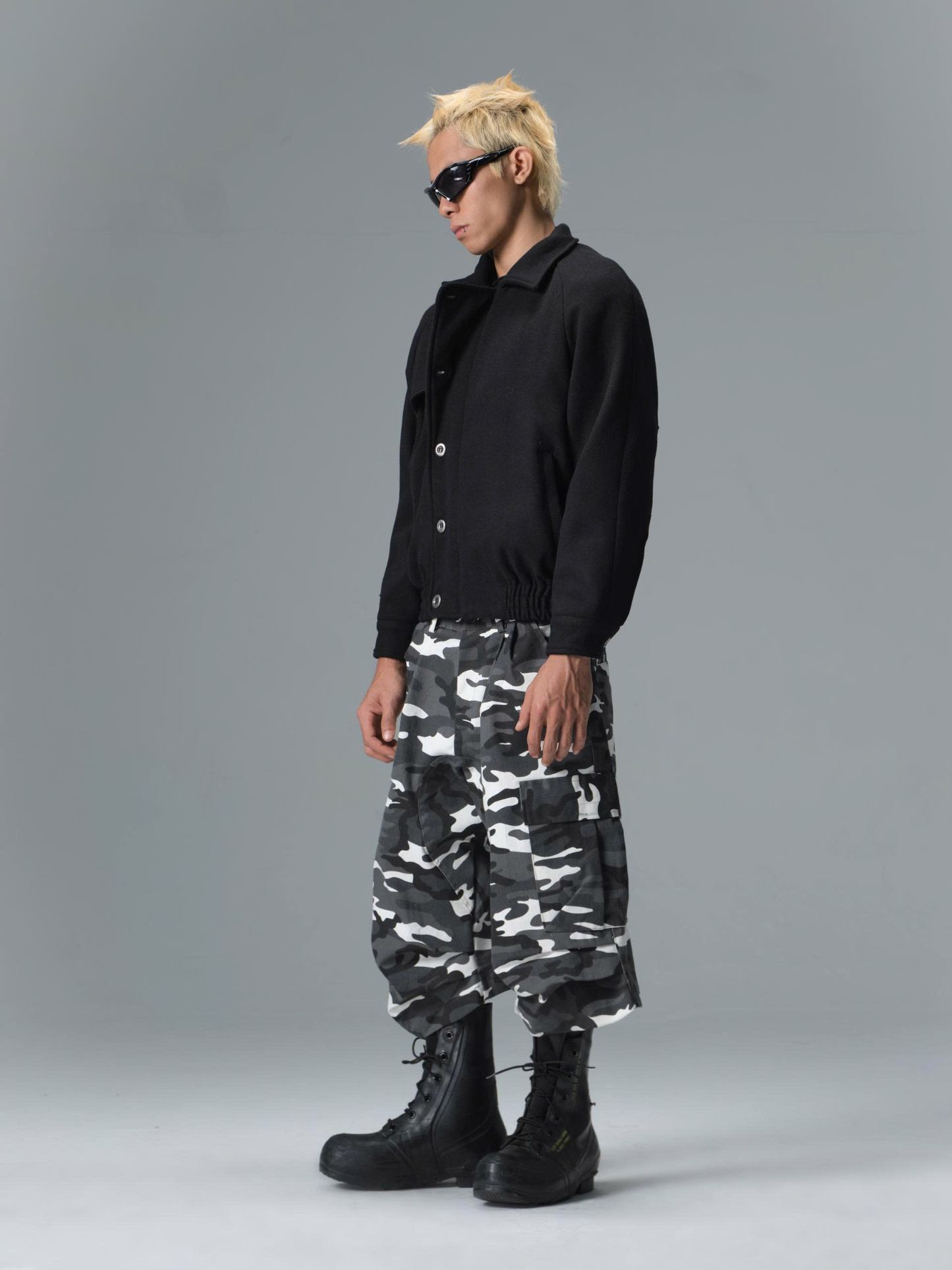 Plissé Camo Short