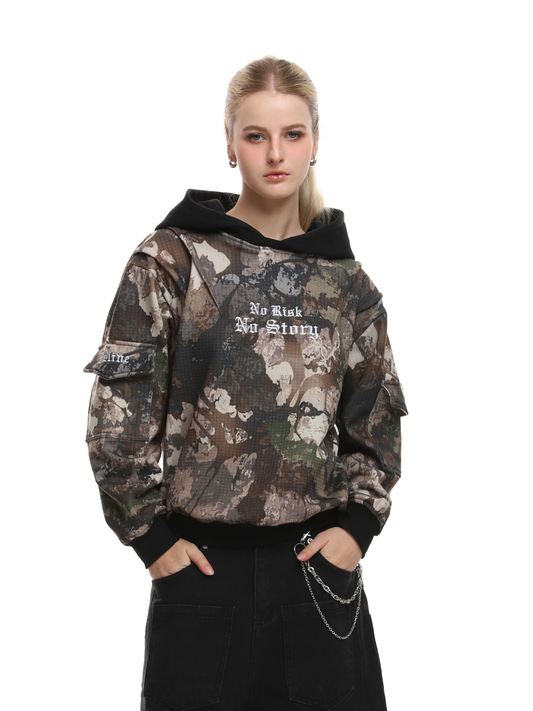 "NRNS" Camo Sweatshirt with Hood