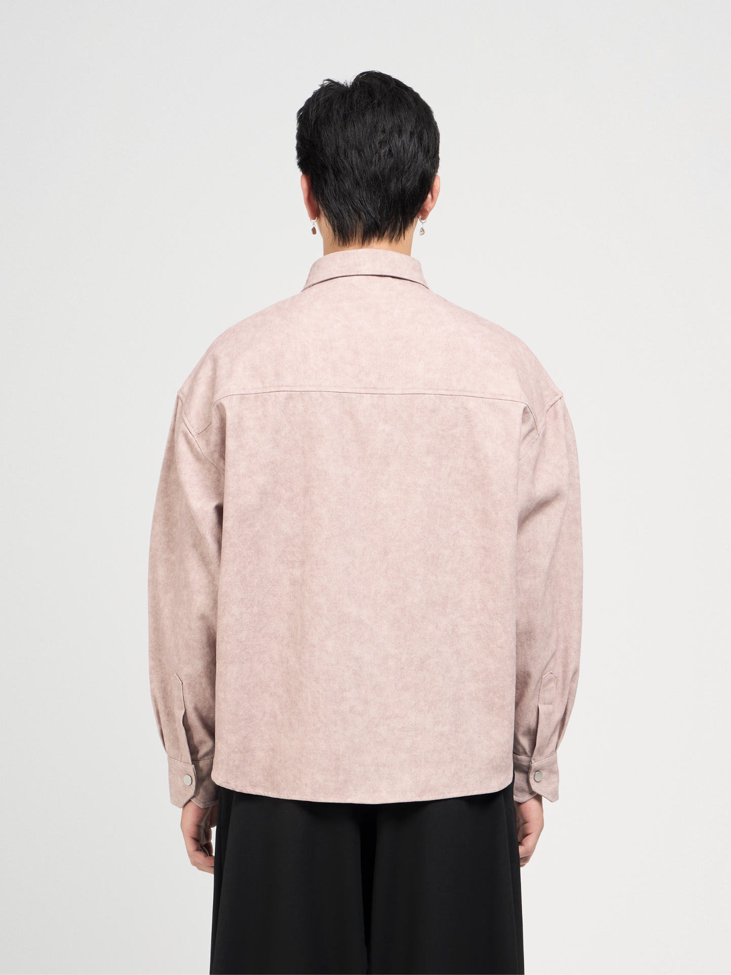 Bleach Effect Oversized Shirt
