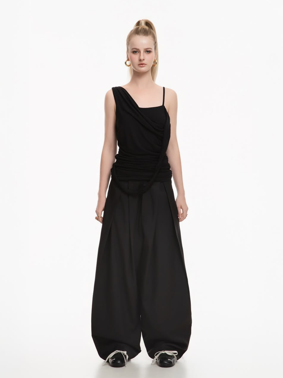Lunar Pleated Wide Pants