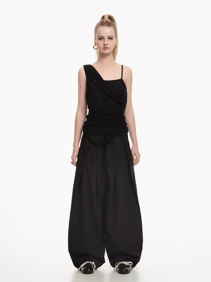 Lunar Pleated Wide Pants