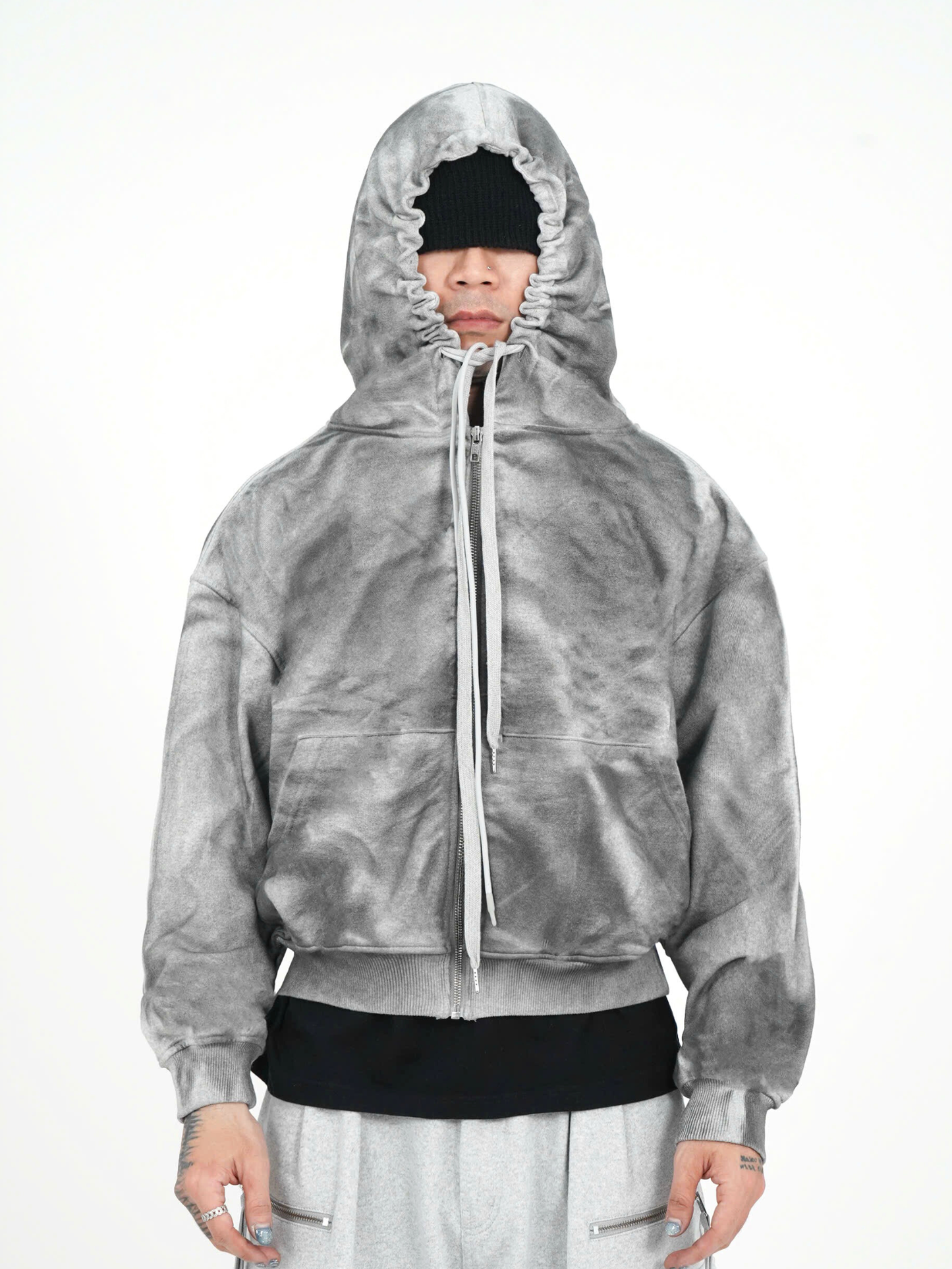 Dirty Grey Wash Hoodie