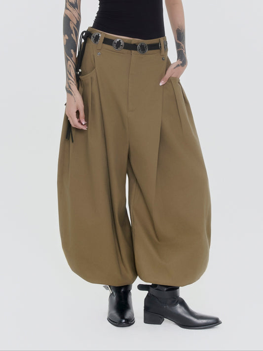 Multi Rivet Wide Pants