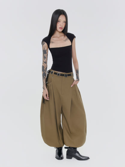 Multi Rivet Wide Pants