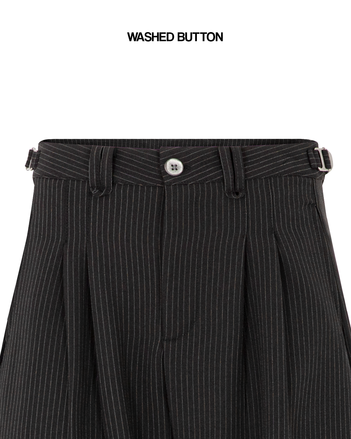 Plissé Striped Wide Pants