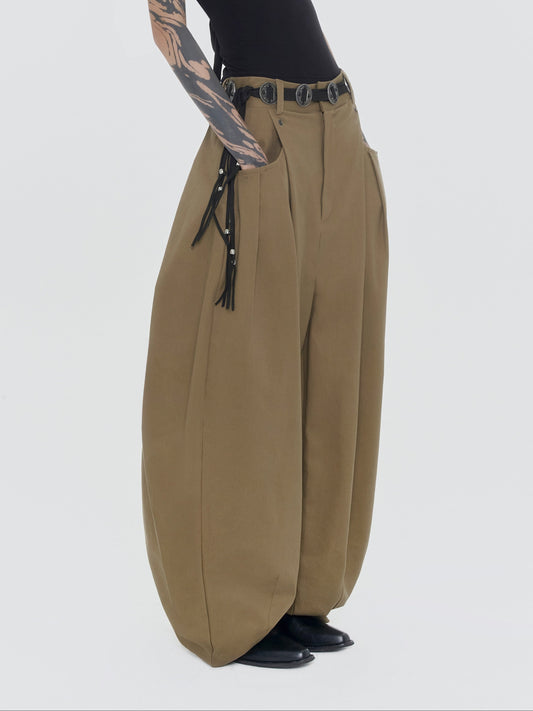 Multi Rivet Wide Pants