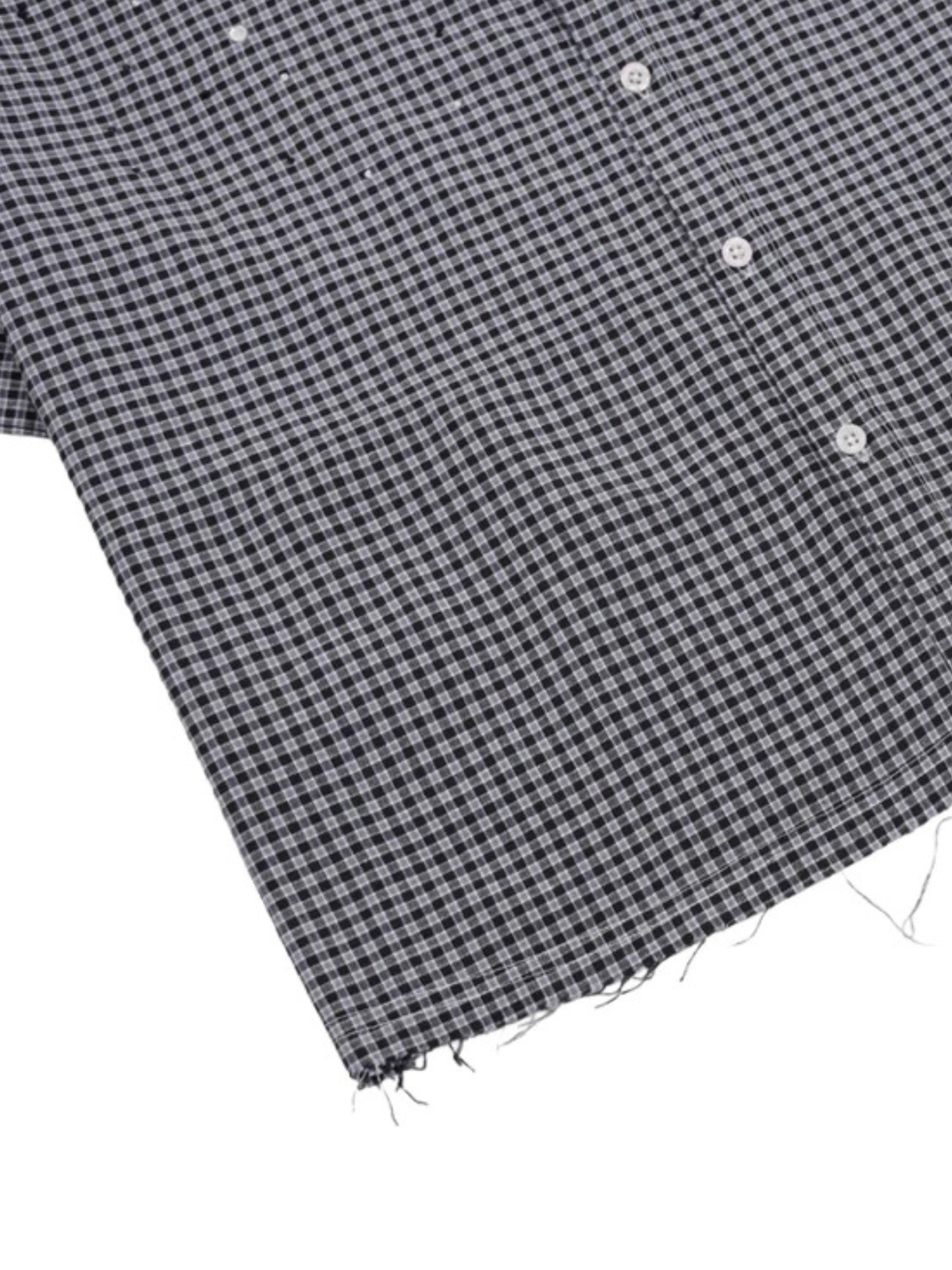 Plaid Rhinestone Boxy Shirt