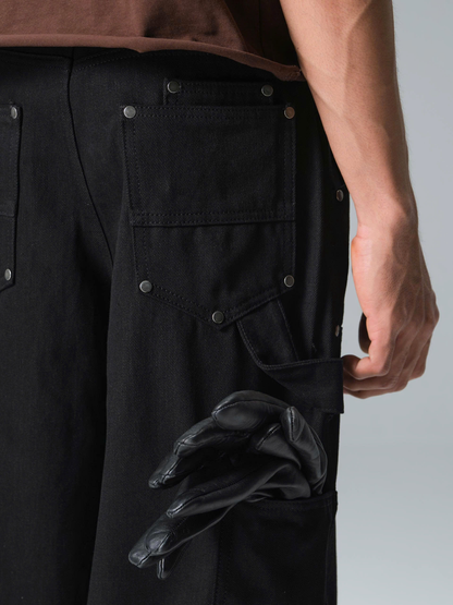 Rivets Dknee Raw Denim Pants