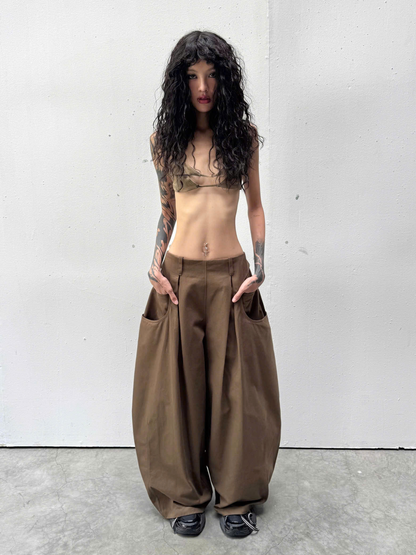 Orionis Wide Pants Khaki